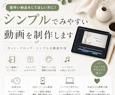 シンプルで見やすい動画を制作します イメージ1