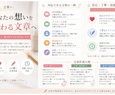 想いが伝わる文章を作成します イメージ1