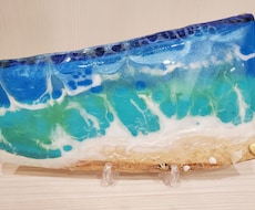 レジンアート受注生産致します 海をテーマにした綺麗な作品です。