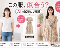 気になる服をAIで試着。着用イメージを確認できます イメージ1