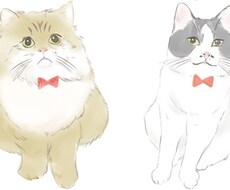 大切なペットの写真をゆるいイラストにします 一枚一枚丁寧に可愛く描きたいと思っています！
