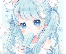 修正何度でも◎ふんわり可愛いイラストをお届けします X、YouTube、他SNSなど様々な用途で使用可能です◎