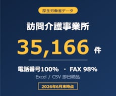 訪問介護事業所の営業リスト提供します イメージ1