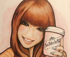 キャンバスに描いた似顔絵を販売致します イメージ1