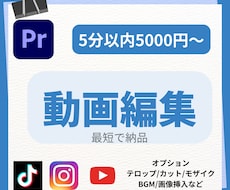 迅速！丁寧！柔軟！に動画編集いたします イメージ1