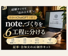 note記事と告知文のAI制作キットを提供します イメージ1