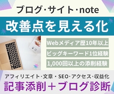 記事添削＋ブログ診断⭐︎アフィリエイト改善します 文章×アフィリエイト×SEO×収益化の問題点を診断改善