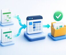 複数CSVを結合・整形するツールを作ります イメージ1