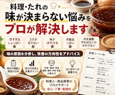 料理・たれの味が決まらない悩みを解決します イメージ1