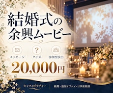 結婚式の余興・参加型ムービーを制作します イメージ1