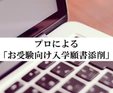 プロによる「お受験向け入学願書添削」をいたします 第一志望合格経験×原稿作成のプロによる入学願書添削サービス