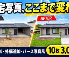 住宅写真10枚をAIで加工します イメージ1