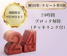 9/30迄モニター価格/24時間ブロック解除します イメージ1