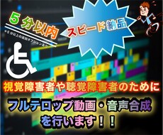 視覚障害者や聴覚障害者のための動画をお作りします イメージ1
