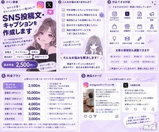 SNS投稿文・キャプションを作成します X・Instagramなどの文章作成をお手伝いします