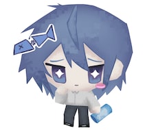 配信向け✧ローポリ風ミニキャライラスト制作します キャラクターのローポリ風イラストが欲しい方へ！