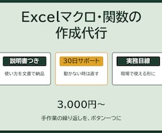 Excelマクロ・関数の作成を代行します イメージ1