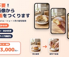 撮影不要！商品写真1枚から縦型PR動画を作ります イメージ1