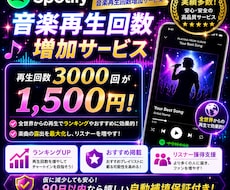 Spotifyの音楽再生回数3000回を増やします イメージ1