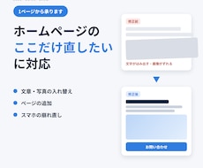 ホームページを1ページから修正・追加します イメージ1