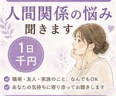 人間関係の悩みや愚痴をメッセージでお聞きします イメージ1