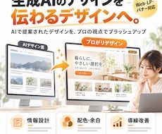 生成AIで作ったデザインを、プロの視点で整えます イメージ1