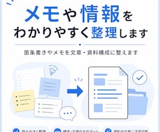 メモや情報をわかりやすく整理します イメージ1