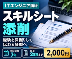 独立支援7年の経験でスキルシートを添削します イメージ1