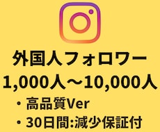 インスタの外国人フォロワー+1,000人増やします 【Instagram】外国人フォロワー(+1,000人)増加