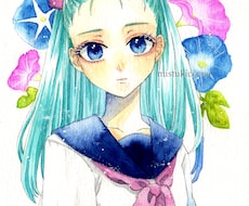水彩イラストでのキャラクターイラスト描きます イメージ1