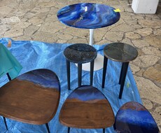 中古家具をレジンによってリメイク、再塗装します イメージ1
