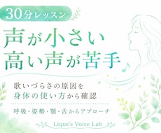 声が小さい・高い声が苦手｜ボイトレで改善します 初心者OK♪「なんだか歌いづらい…」その原因にアプローチ！