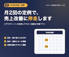 月2回のビデオMTGでEC売上改善に伴走します イメージ1