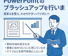 パワポのブラッシュアップを行います 見栄えを整え、わかりやすいパワポに！！