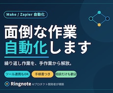 Make/Zapierで面倒な作業を自動化します イメージ1
