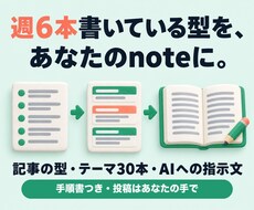 noteの記事づくりを、AIで仕組み化します イメージ1
