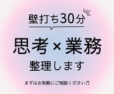 思考と業務を壁打ち30分で整理します イメージ1