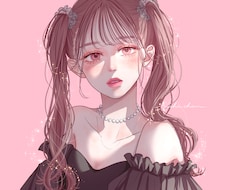 おしゃれで透明感のある人物イラスト描きます アイコン・配信背景・キービジュアル等、何でもご相談ください♩