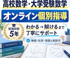 高校数学・大学受験数学をオンラインで個別指導します イメージ1