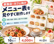 飲食店のメニュー表を見やすく制作します イメージ1