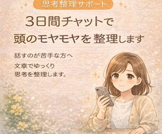 頭の中のモヤモヤを3日間チャットで整理します イメージ1