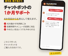 購入済みのAIチャットボットを毎月サポートします イメージ1