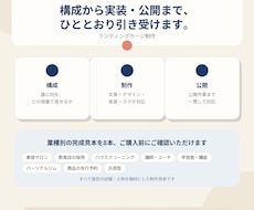 サービスが伝わるLPを構成から制作します イメージ1