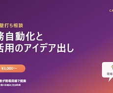 業務自動化とAI活用のアイデア出し壁打ちをします イメージ1