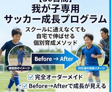 30日間/専用サッカー成長プログラム作成します イメージ1
