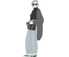 可愛くてファッショナブルなイラストを作成します お気に入りのお洋服などをアイコン風にイラストにします！