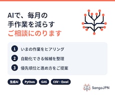 生成AIで毎月の手作業を減らす方法をご提案します イメージ1
