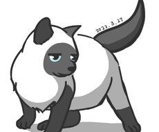 お目目がお豆のペットイラストを作成いたします イメージ1