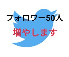 Twitterのフォロワー50人増やします Twitterアカウントフォロワー約5000人にて宣伝します