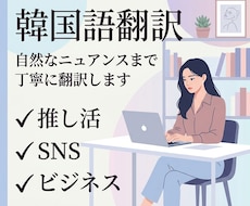 自然で正確な日韓・韓日翻訳をします イメージ1